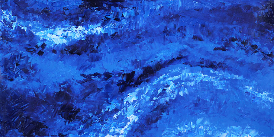 The greatest abstract oil paintings in the world. Blue Ocean, 2017